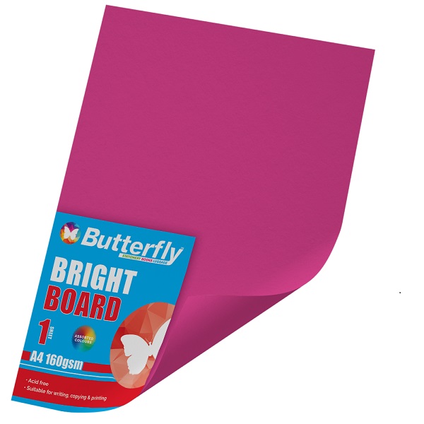 PAPER BOARD A1 BRIGHT PINK BRD234 160GSM WRAPPED