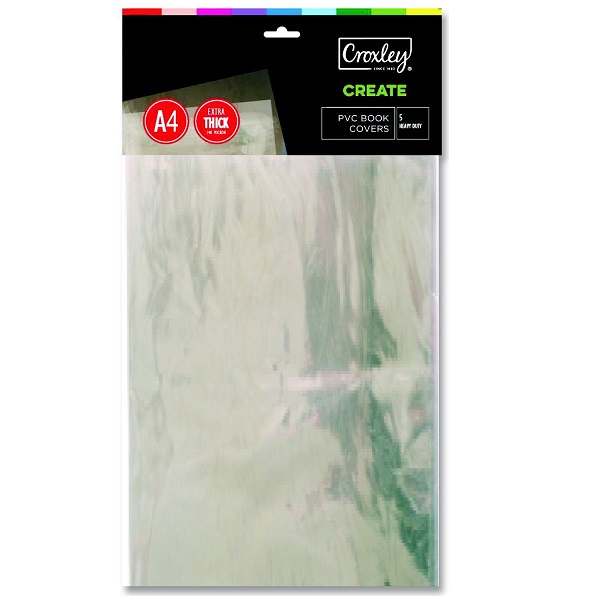 BOOK COVERS A4 PVC 140PKT 5 - CROXLEY PACK OF 2