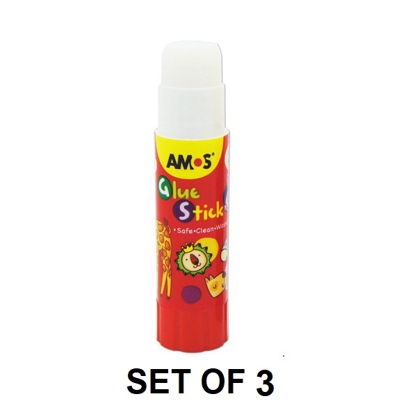 GLUE STICK AMOS RED 40G SET OF 3