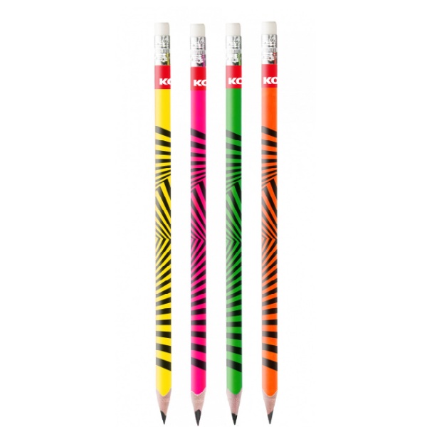 PENCIL, KORES NEON HB. SET OF 4