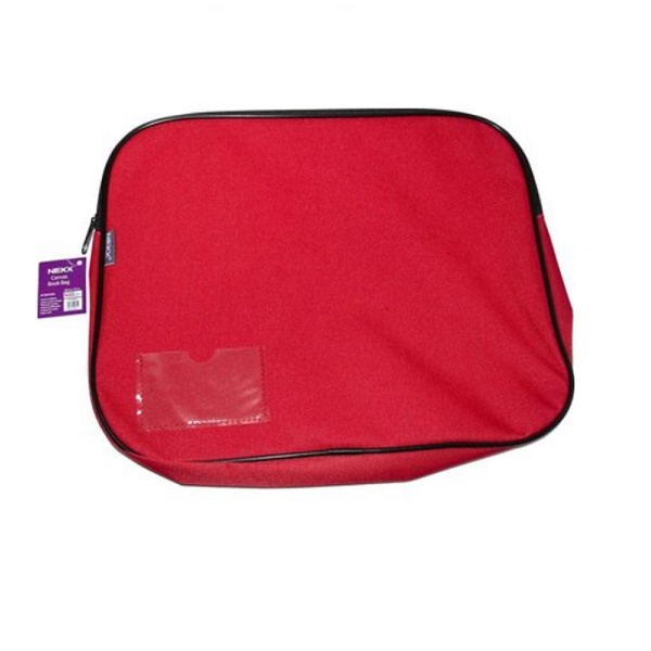BOOK BAG PVC RED WITH ZIP NEXX