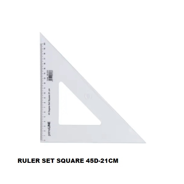 RULER SET SQUARE 45D-21CM